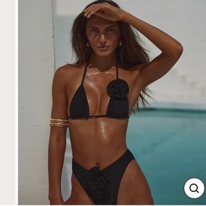 NWT SAME LOS ANGELES Rose High Rise Bikini Bottom